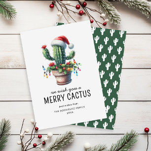 Fun Cactus Cartes de fin de année de Noël