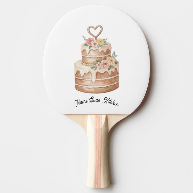 fun Cake PingPong Paddle - Personalized Baker Gift Tischtennis Schläger (Vorderseite)