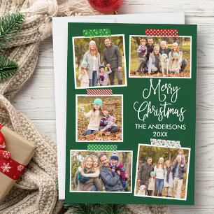 Fun Calligrafie Frohe Weihnachtskunst Tape Green Feiertagskarte