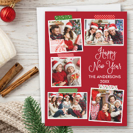 Fun Calligrafie Happy New Year Craft Tape Red Feiertagskarte