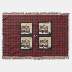 Fun Camping Camper Trailer Trash QUOTES Monogramm Decke
