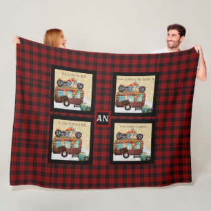 Fun Camping Camper Trailer Trash QUOTES Monogramm Fleecedecke