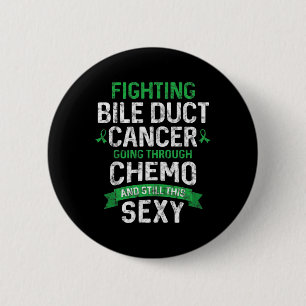 Fun Cancer Fighter Bile Duct Cancer Patient Chemo Button