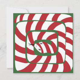 Fun Candy Cane Red Stripe Abstrakte Schlange