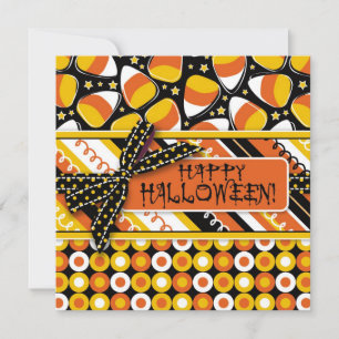 Fun Candy Mais Halloween Farben Einladung