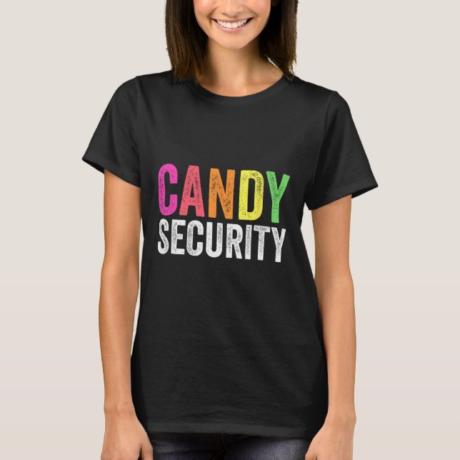 Fun Candy Security Halloween-Kostüm T-Shirt (Vorderseite)