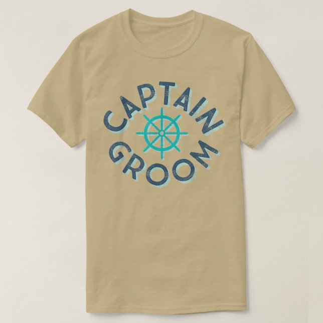 Fun Captain Groom Nautical Wedding Matching Bridge T-Shirt (Design vorne)
