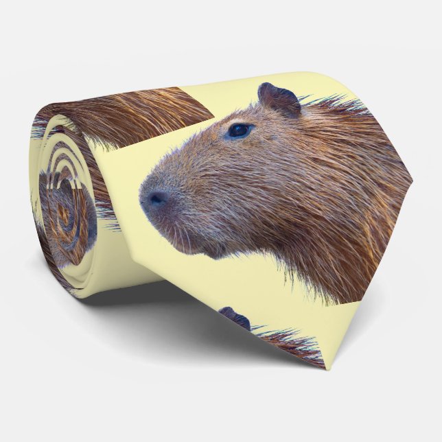 Fun Capybara Neck Tie Krawatte (Gerollt)