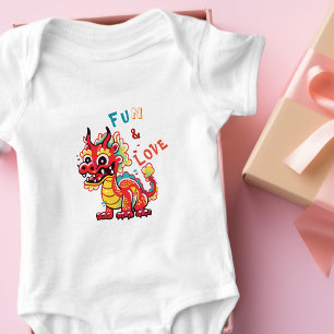 Fun Carton Dragon Chinesisches Neujahr Fu Kinder G Baby Strampler