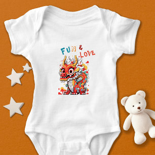 Fun Carton Dragon Chinesisches Neujahr Fu Kinder G Baby Strampler
