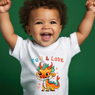 Fun Carton Dragon Chinesisches Neujahr Fu Kinder G Kleinkind T-shirt