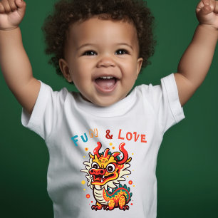 Fun Carton Dragon Chinesisches Neujahr Fu Kinder G Kleinkind T-shirt