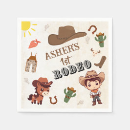 Fun Cartoon Cowboy | Kids Wild West Birthday Serviette