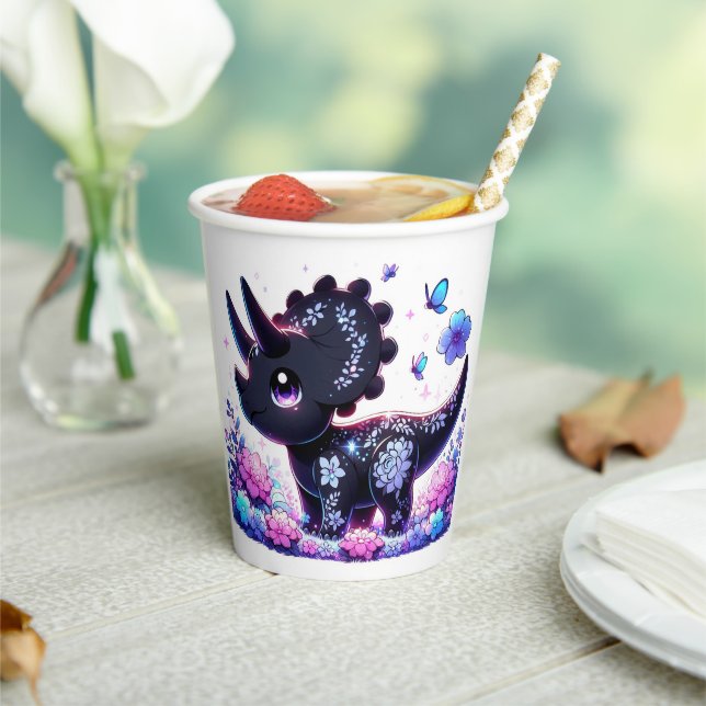 Fun Cartoon Dinosaur Babydusche Pappbecher (In Situ)