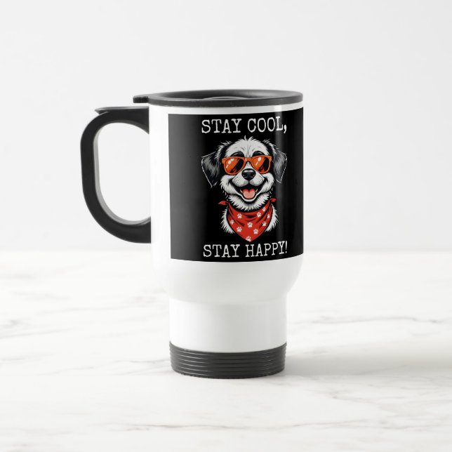 Fun Cartoon Dog Design Reisebecher (Links)