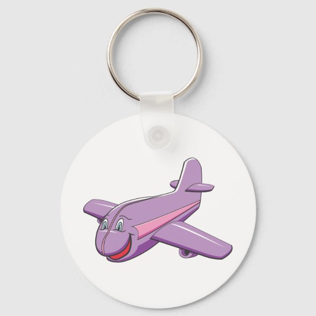 Fun-Cartoon-Flugzeug Schlüsselanhänger (Vorderseite)