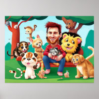 Fun Cartoon Image Messi niedlicher Tiere