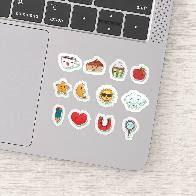 Fun cartoon kawaii sticker set (Detail)