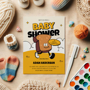 Fun Cartoon Kinderdusche Einladung für Junge