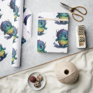 Fun Cartoon Monster Design Geschenkpapier