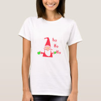 Fun Cartoon Mouse Santa Ho Ho Ho T - Shirt