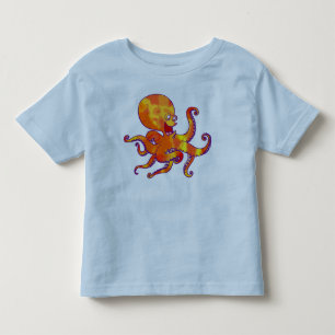 Fun Cartoon Octopus Children T - Shirt