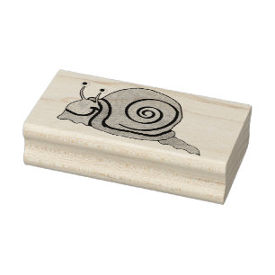 Fun Cartoon Snail Swirt auf der Muschel Runde Auge Gummistempel