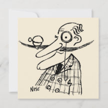 Fun Cartoon von Aristokrat mit Handlebar Mustache