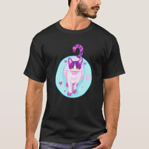 Fun Cat Art Fur Herztier T-Shirt