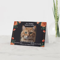 Fun Cat Elegance Hochzeit Einladung