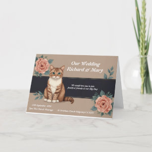 Fun Cat Elegance Hochzeit Einladung