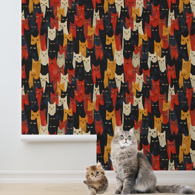 Fun Cat Faces Tapete (Von Creator hochgeladen)