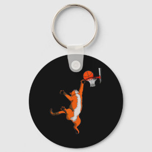 Fun Cat Playing Basketball Sport Katze Basketball  Schlüsselanhänger