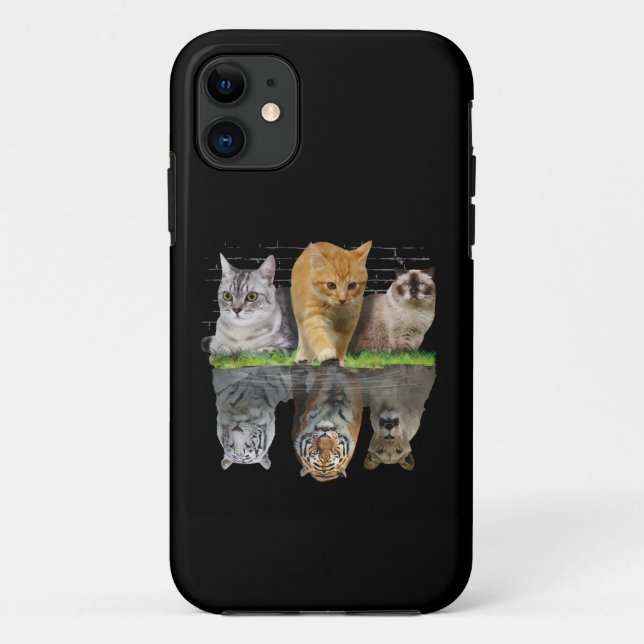 Fun Cat Reflection Geschenkidee Case-Mate iPhone Hülle (Rückseite)