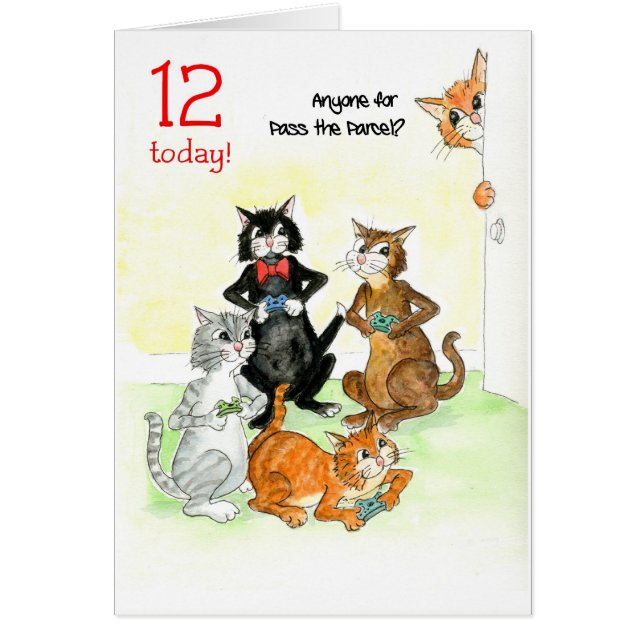 Fun Cats Jouer jeu vidéo 12e anniversaire (Devant)