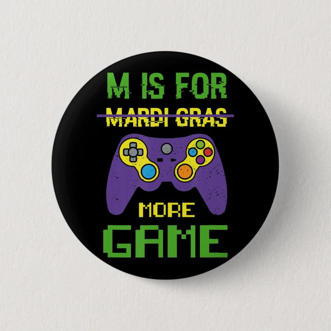 Fun Celebrate Mardi Gras Video Game Controller Gam Button (Vorderseite)