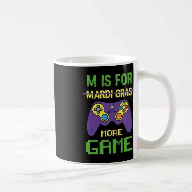 Fun Celebrate Mardi Gras Video Game Controller Gam Kaffeetasse (Rechts)