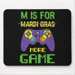 Fun Celebrate Mardi Gras Video Game Controller Gam Mousepad