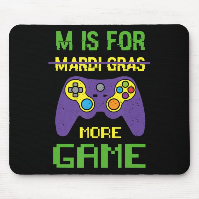 Fun Celebrate Mardi Gras Video Game Controller Gam Mousepad (Vorne)