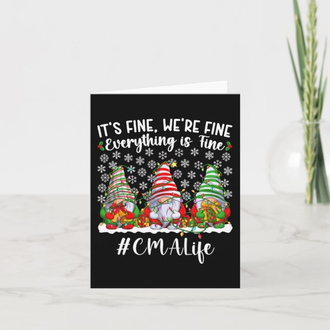 Fun Certified Medical Assistant Weihnachten CMA Xm Karte (Vorderseite)
