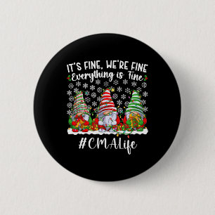 Fun Certified Medical Istant Christmas Cma Xmas Pa Button