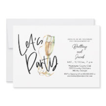 Fun Champagne Engagement Party Invitation