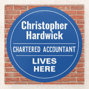 Fun Charted Accountant Wall Plaque Stil Glasuntersetzer