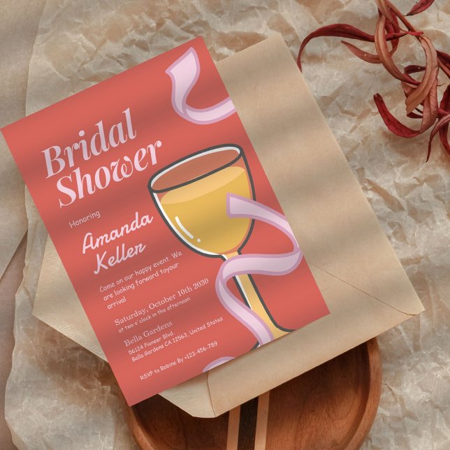 Fun Cheers Bridal Douche Invitation (Créateur téléchargé)