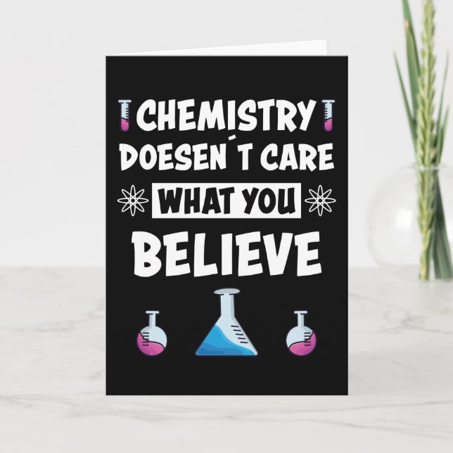 Fun Chemistry Funny Sprichwort Chemist Professione Karte (Vorderseite)