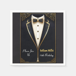 Fun Chic Anzug Award Men Adult Tuxedo 18. Geburtst Serviette