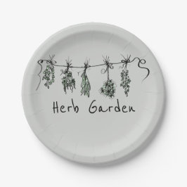 Fun chic Garden Herbs Pappteller