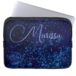 Fun Chic Personalisiert Confetti Blue Laptopschutzhülle