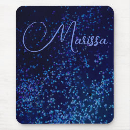 Fun Chic Personalisiert Confetti Blue Mousepad