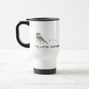 Fun Chickadee Niedliche kleine Vogelspuren Tasse